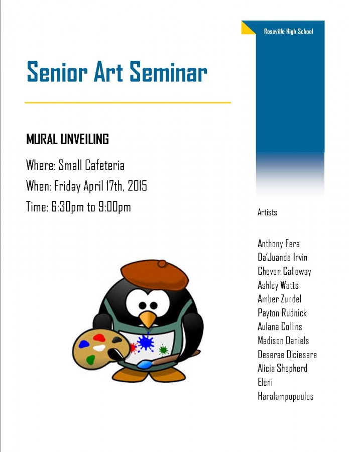 Senior art seminar unveiling, April 17