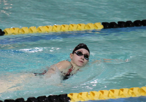 Girls varsity swim competes at Sterling Heights relays