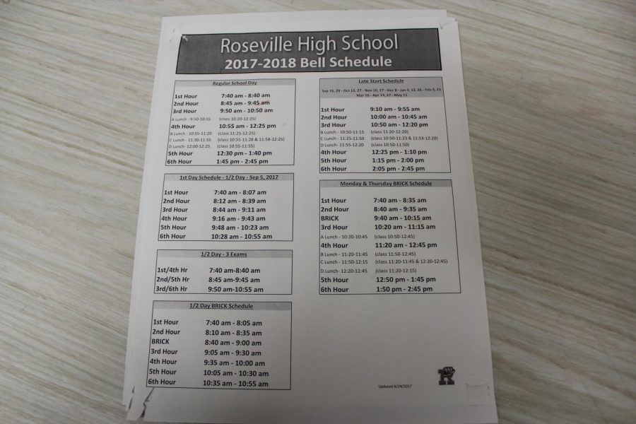 The school schedule 