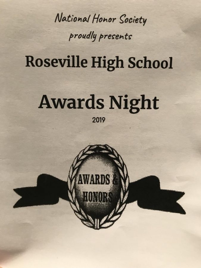 The pamphlet for the 2019 awards night.