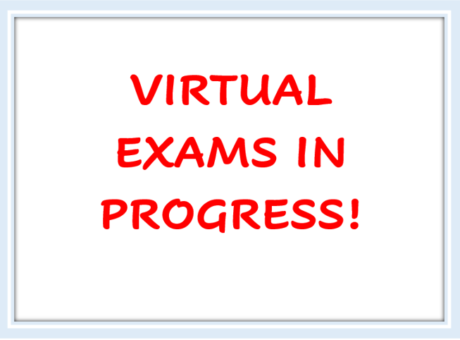 Virtual exams were planned like normal, but many teachers and students learned new ways to use the technology such as how to take/submit the exams and much more.